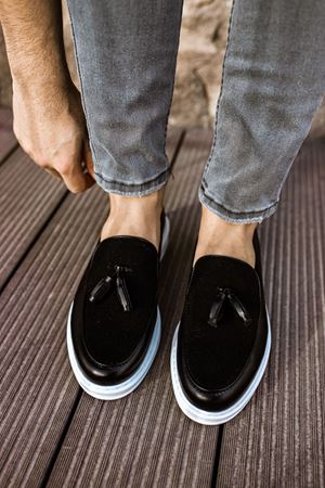 RS002 - CBT Loafer Pelle Erkek Ayakkabı SIYAH