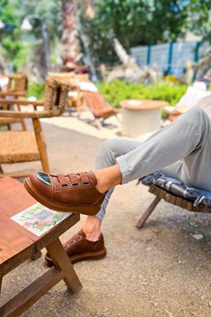 RS251 - CRT Mirror Erkek Ayakkabı TABA