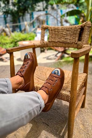 RS251 - CRT Mirror Erkek Ayakkabı TABA