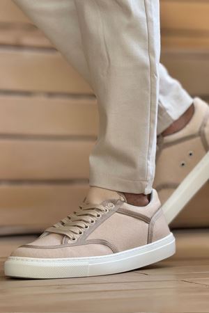 RS2505 - Keten Erkek Ayakkabı BEJ/BEJ