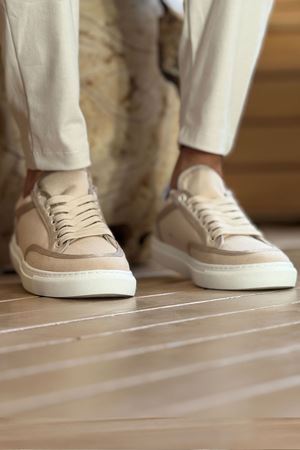 RS2505 - Keten Erkek Ayakkabı BEJ/BEJ