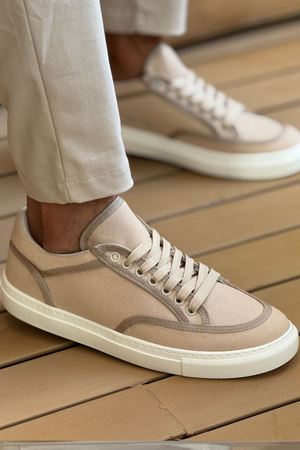 RS2505 - Keten Erkek Ayakkabı BEJ/BEJ