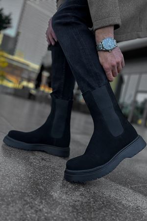 RS223 - SRT Alaska Süet Erkek Bot SIYAH