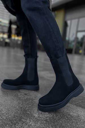 RS223 - SRT Alaska Süet Erkek Bot SIYAH