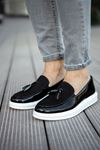 RS002 - RBT Loafer Verniciata Erkek Ayakkabı SIYAH